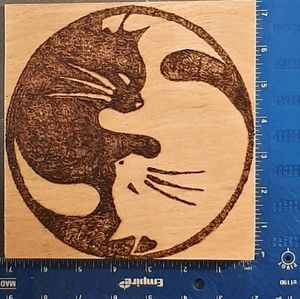 Wood burned plaque